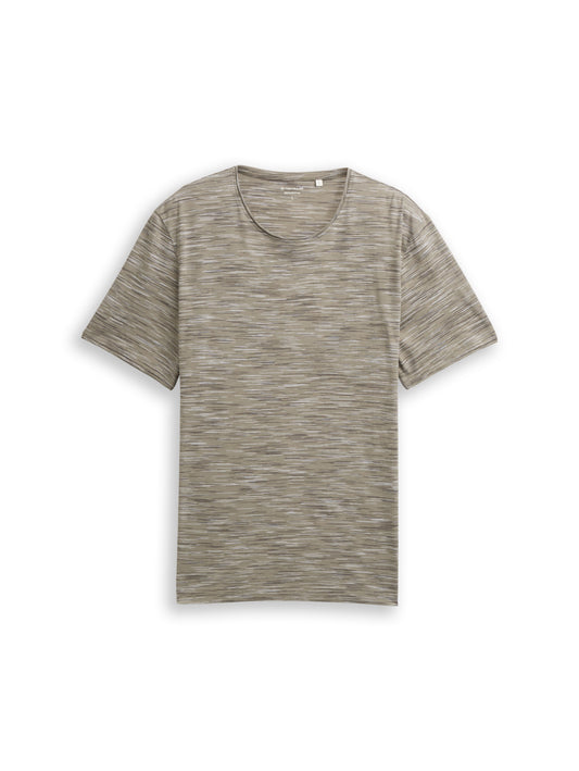 T-Shirt in Melange-Optik