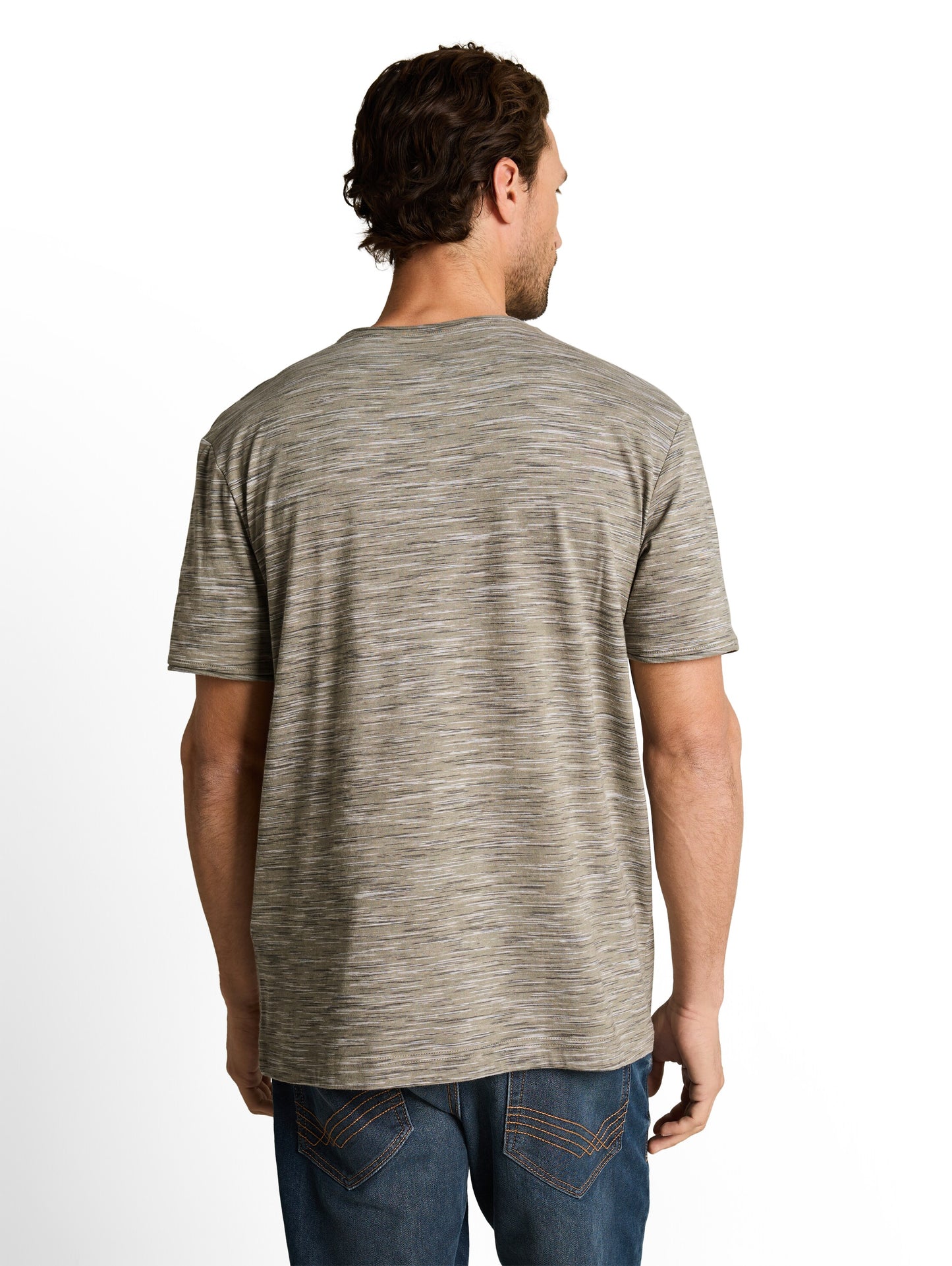 T-Shirt in Melange-Optik