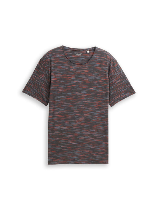 T-Shirt in Melange-Optik