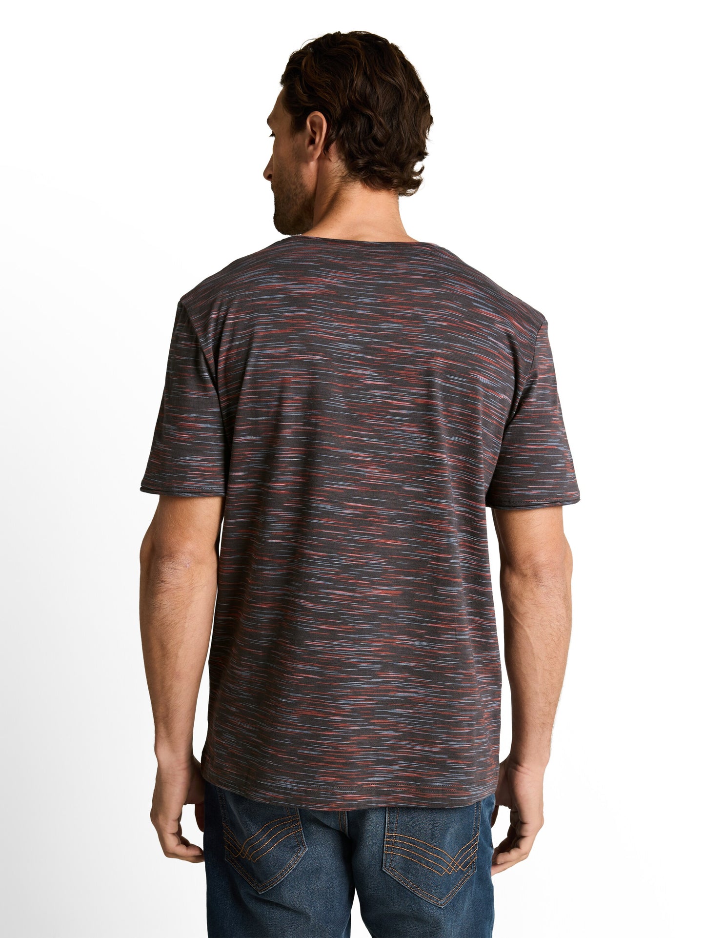 T-Shirt in Melange-Optik