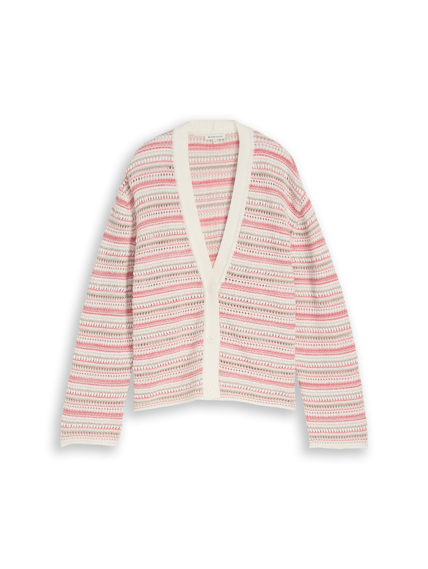 Loose Fit Cardigan mit Streifenmuster
