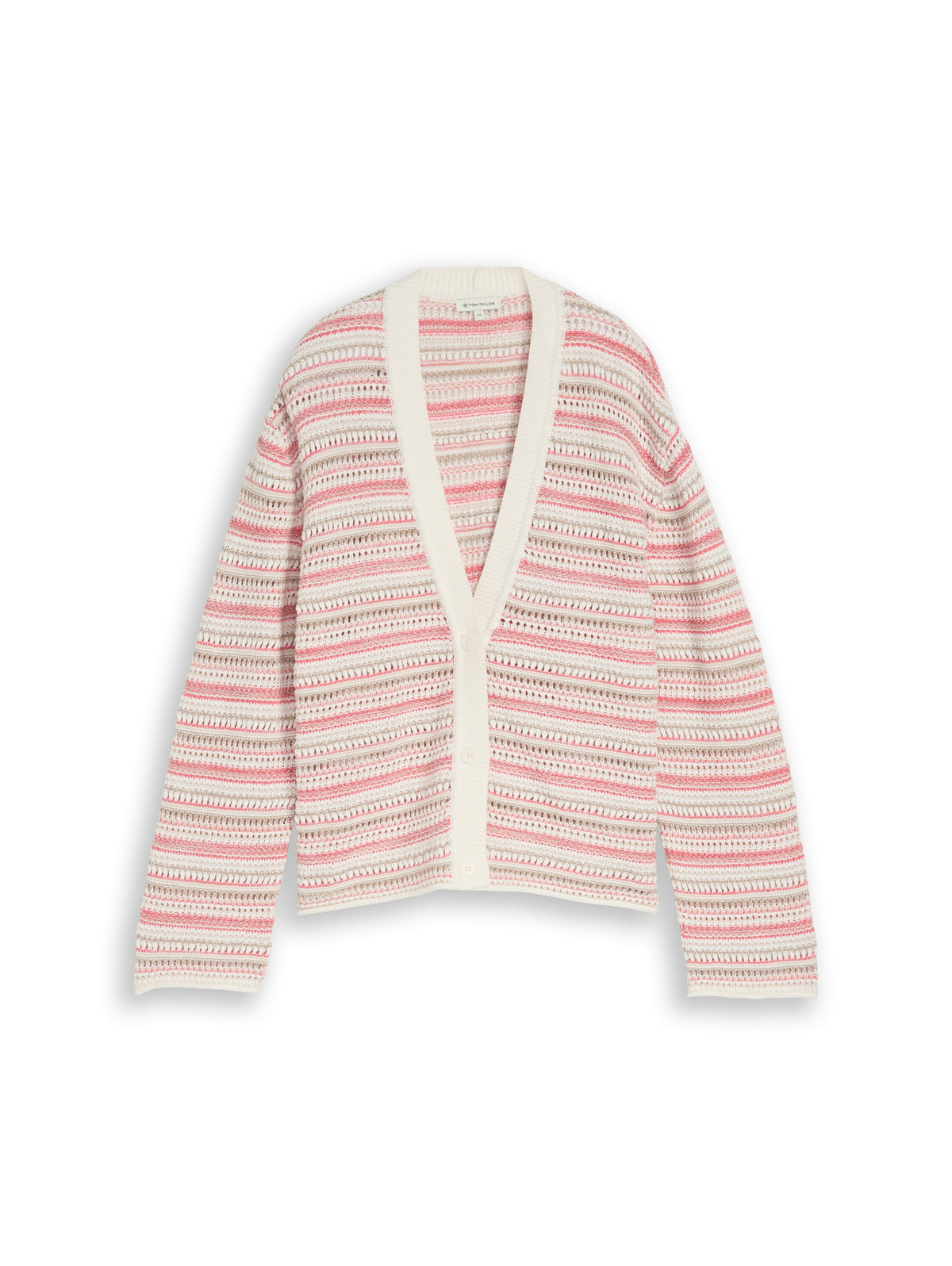 Loose Fit Cardigan mit Streifenmuster