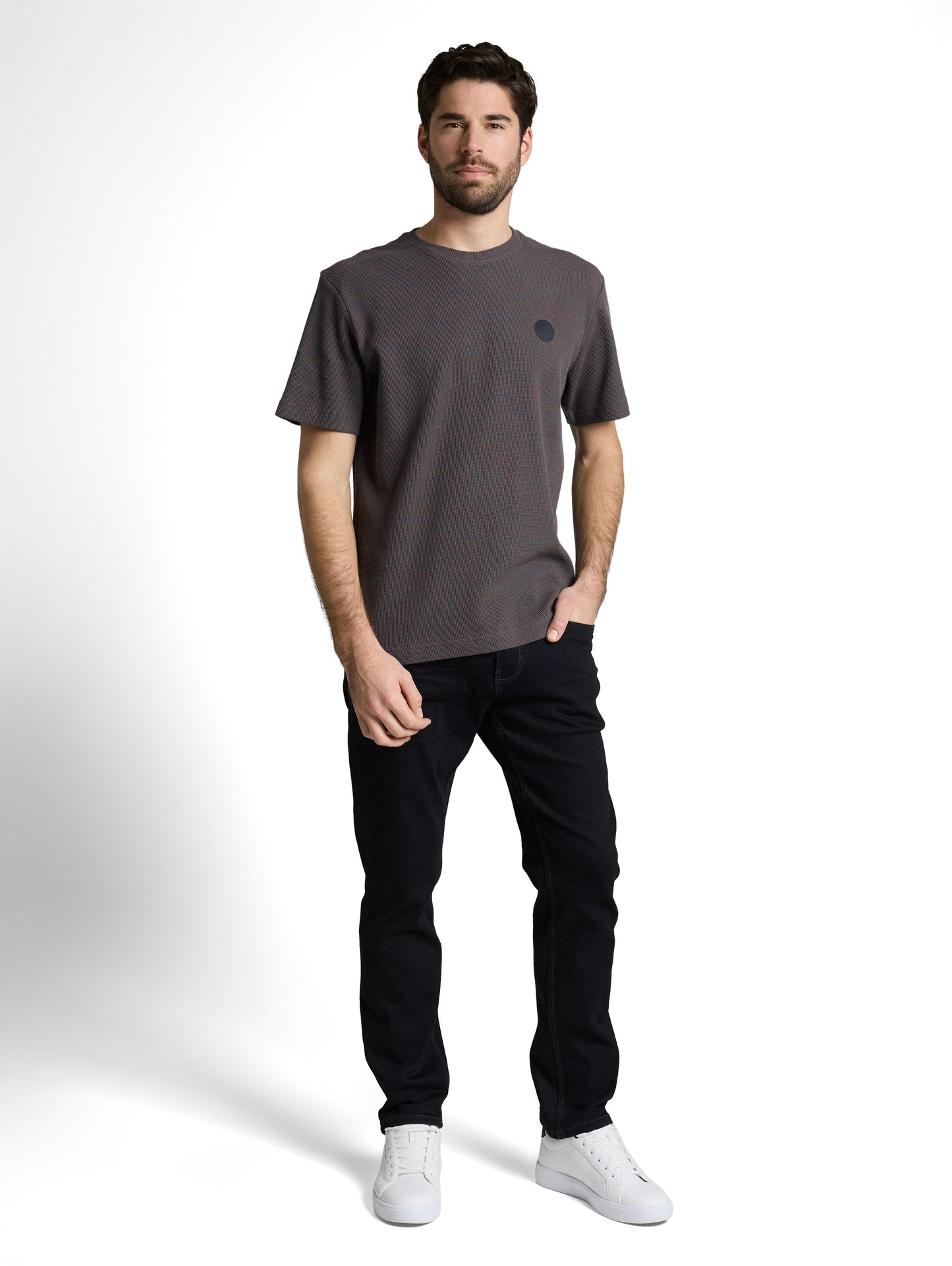 T-Shirt mit Waffelstruktur