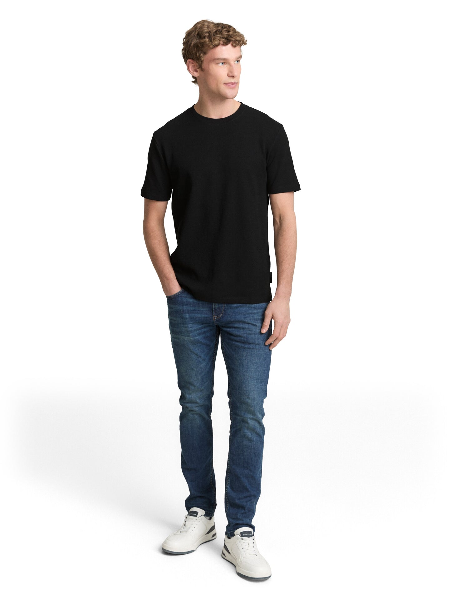 T-Shirt mit Waffelstruktur