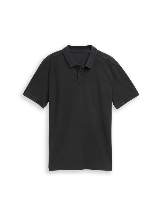 Piqué Poloshirt im Washed Look