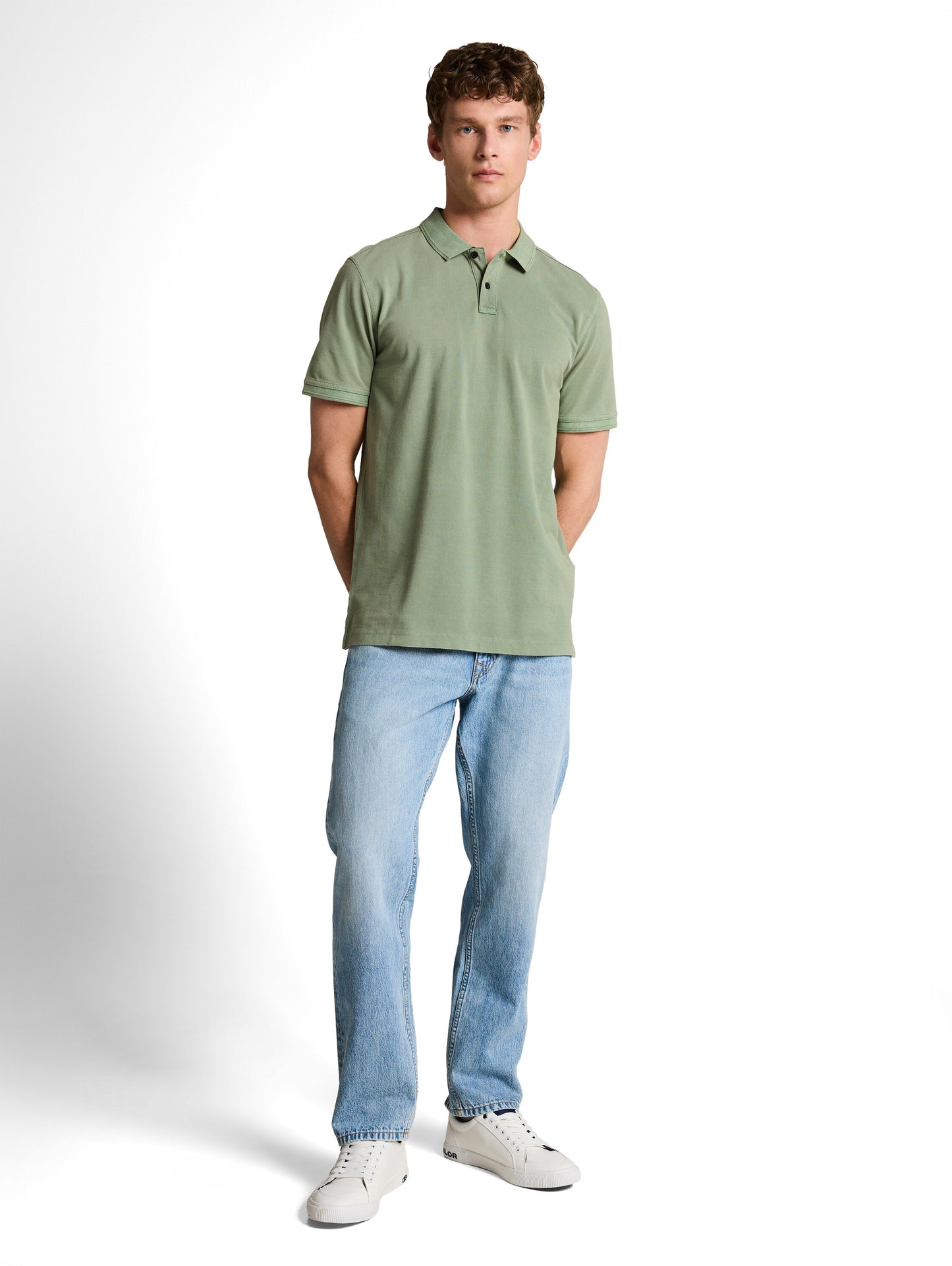 Piqué Poloshirt im Washed Look