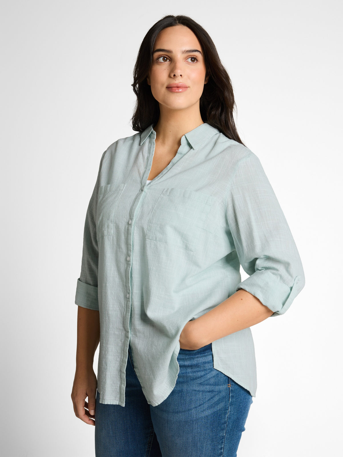 Plus Size - Bluse mit Brusttaschen