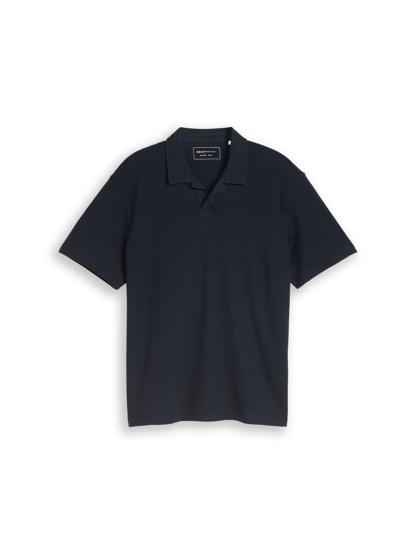 Relaxed Fit Resort Poloshirt mit Waffelstruktur