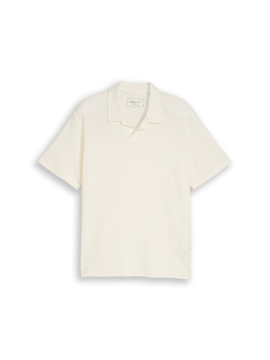 Relaxed Fit Resort Poloshirt mit Waffelstruktur