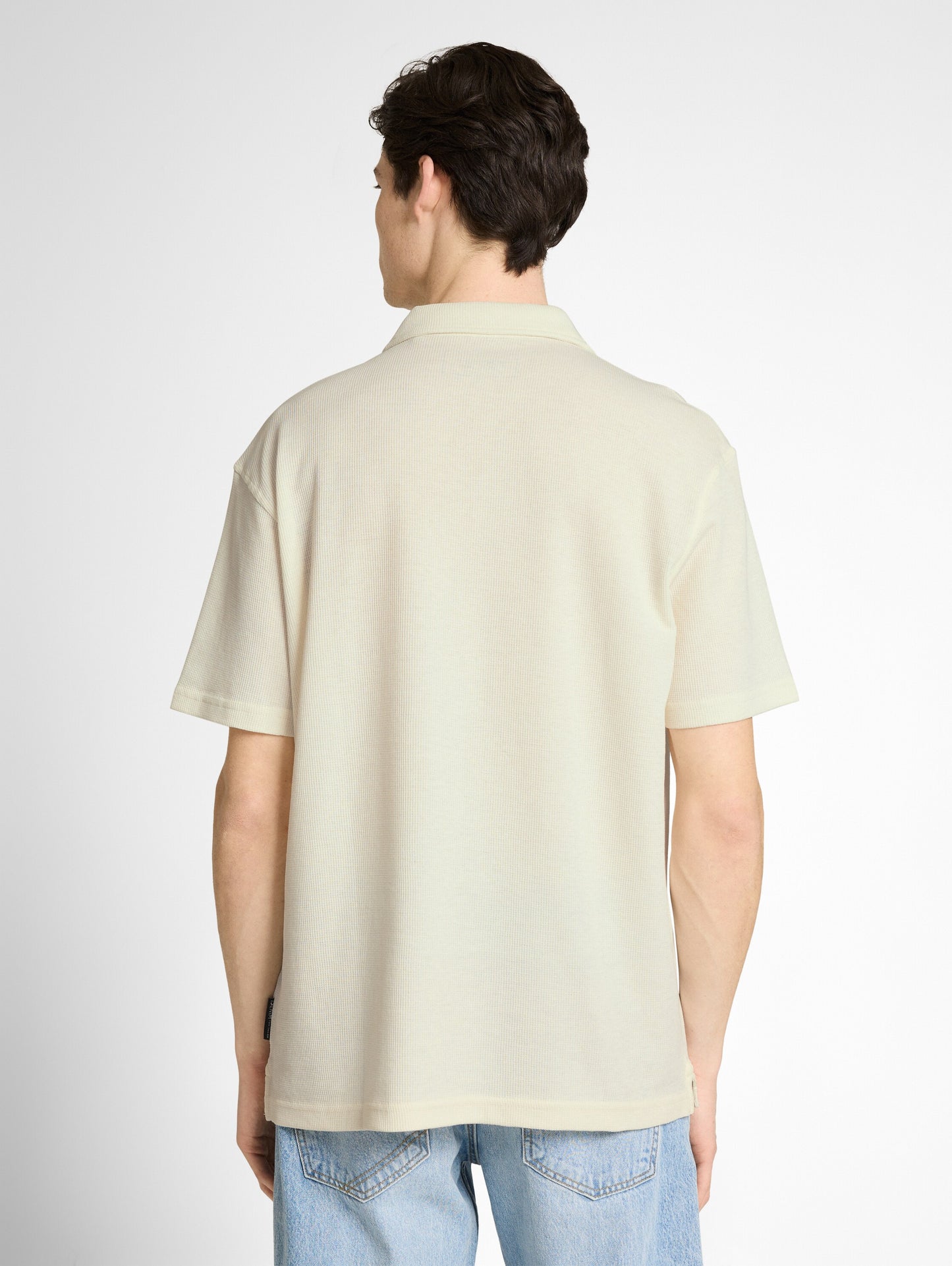 Relaxed Fit Resort Poloshirt mit Waffelstruktur
