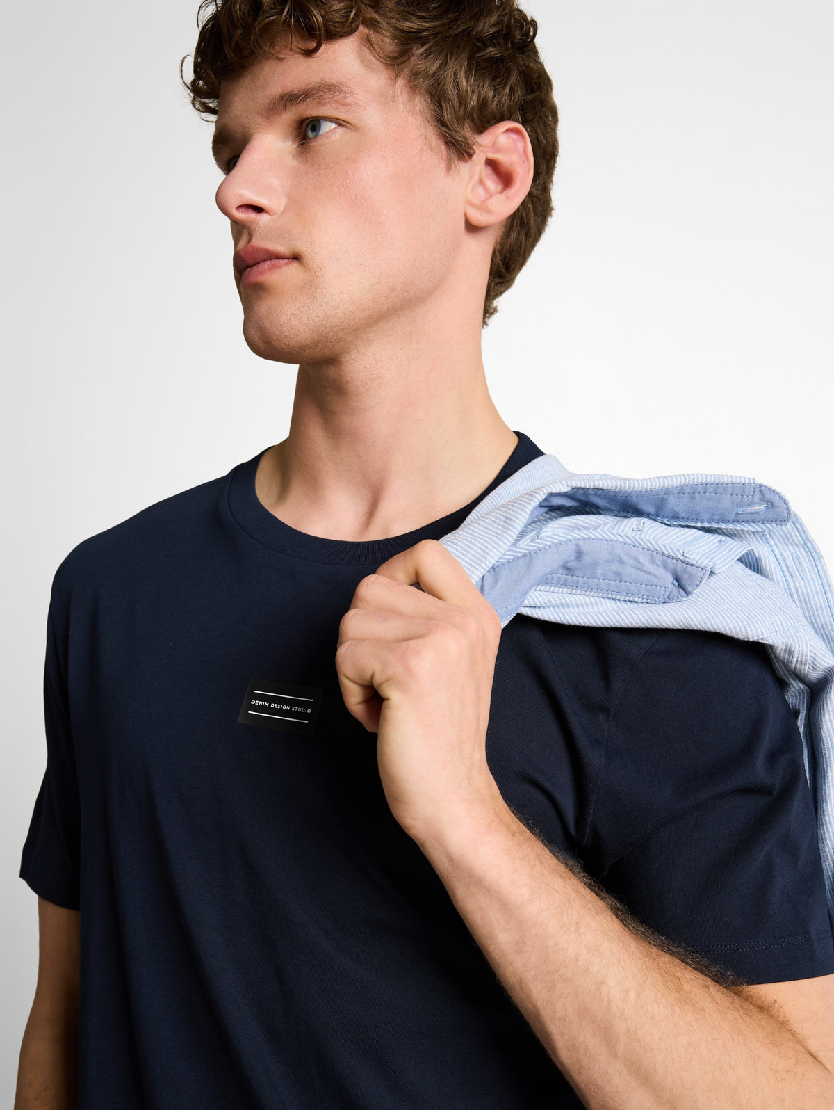 Basic T-Shirt mit Logo-Print