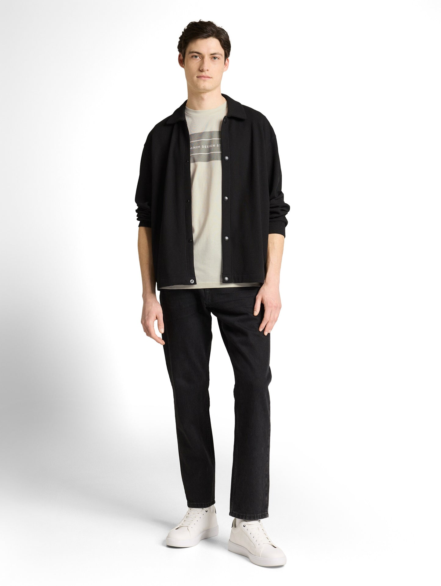 Basic T-Shirt mit Logo-Print