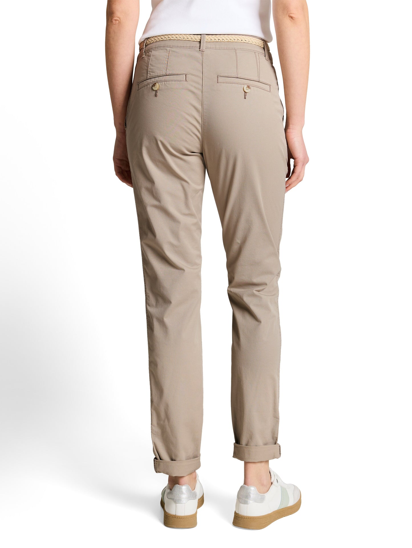Slim Chino Hose mit Gürtel