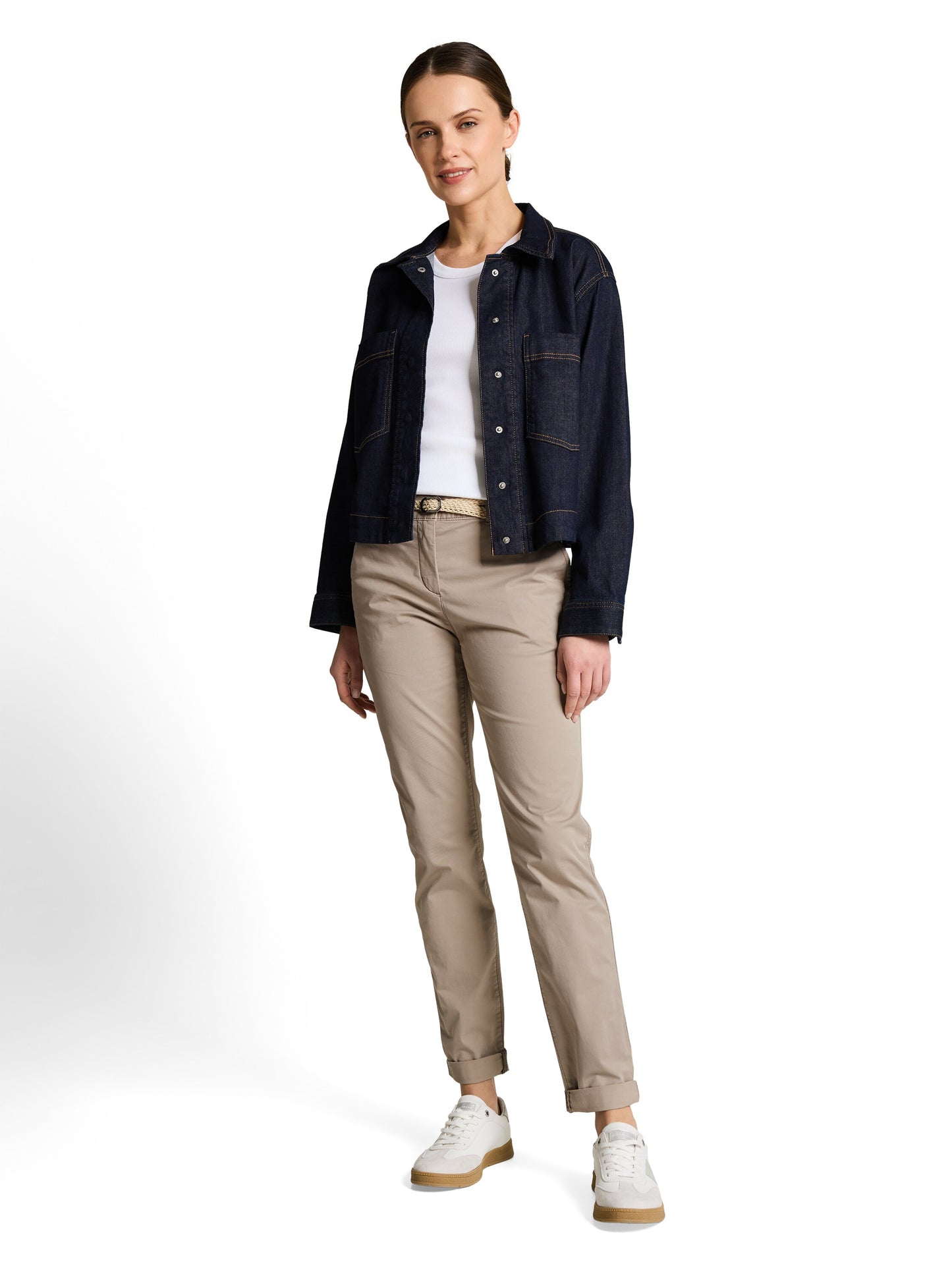 Slim Chino Hose mit Gürtel