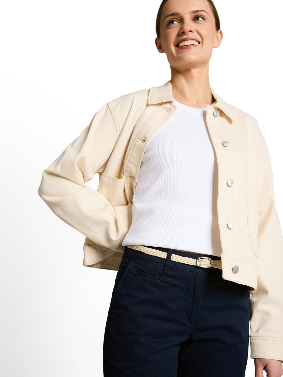 Slim Chino Hose mit Gürtel