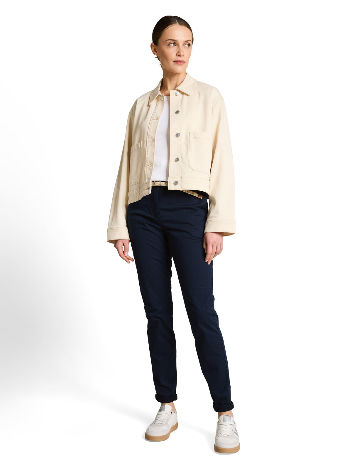 Slim Chino Hose mit Gürtel