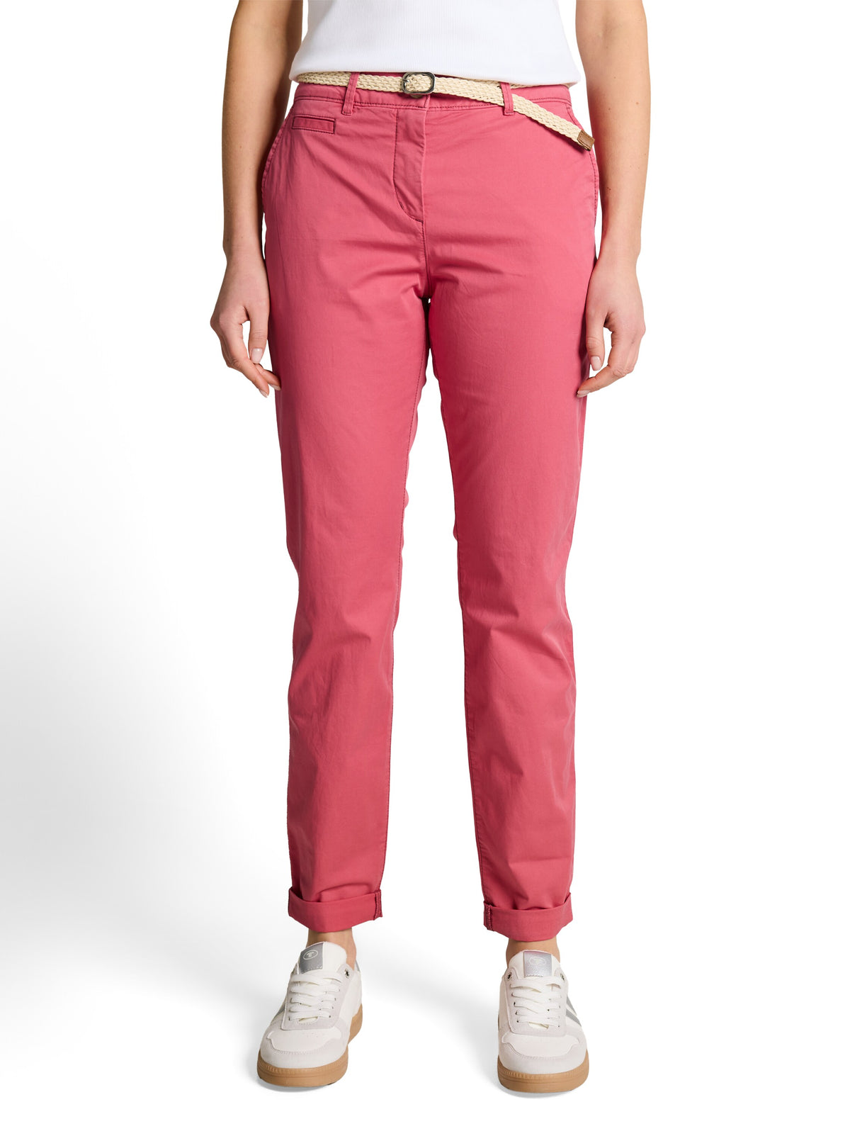 Slim Chino Hose mit Gürtel