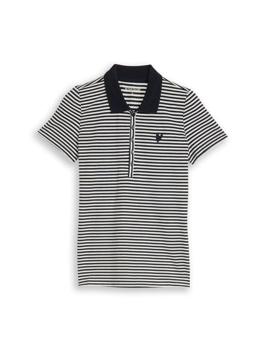 Piqué Poloshirt mit Streifenmuster
