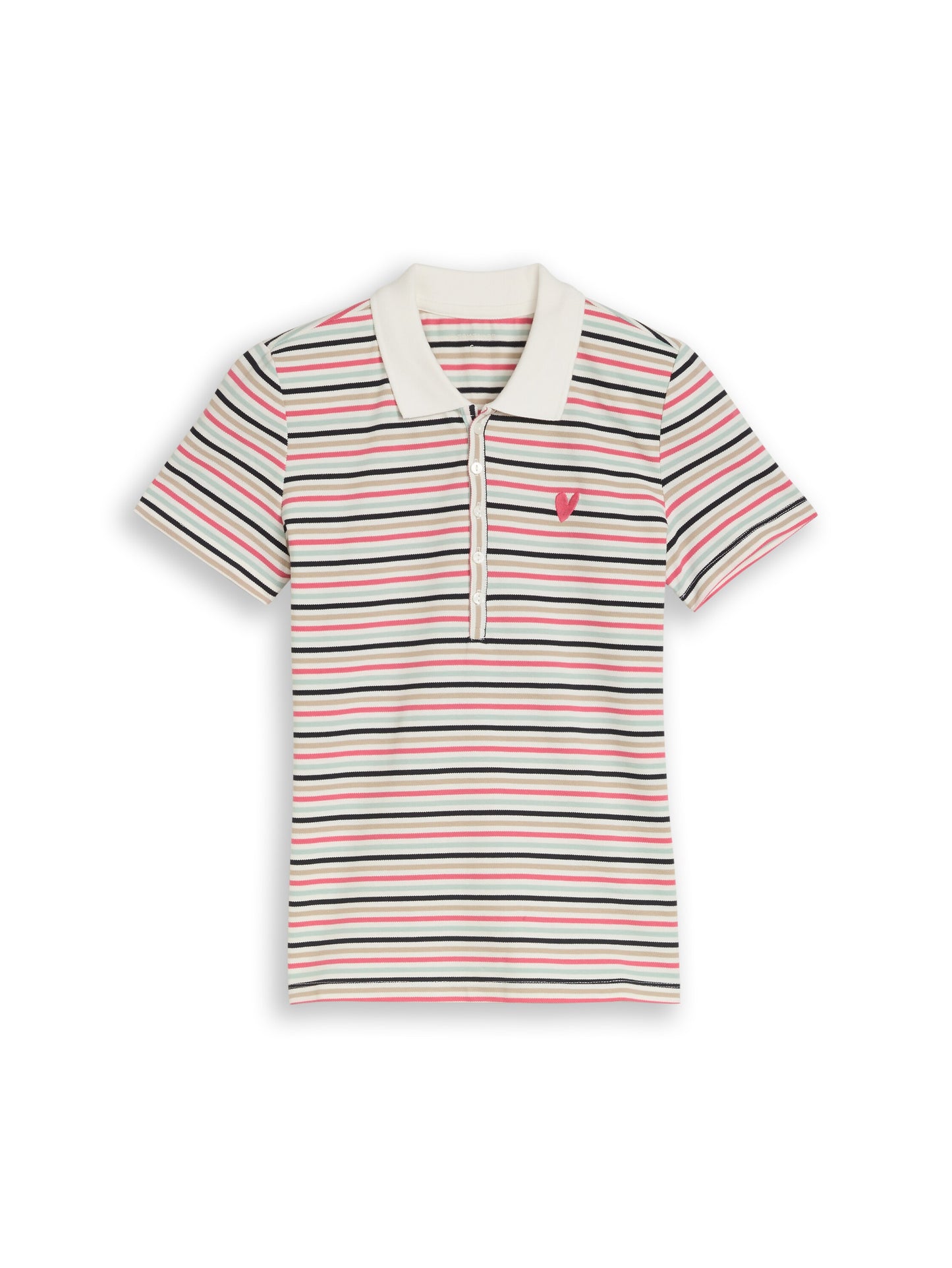 Piqué Poloshirt mit Streifenmuster