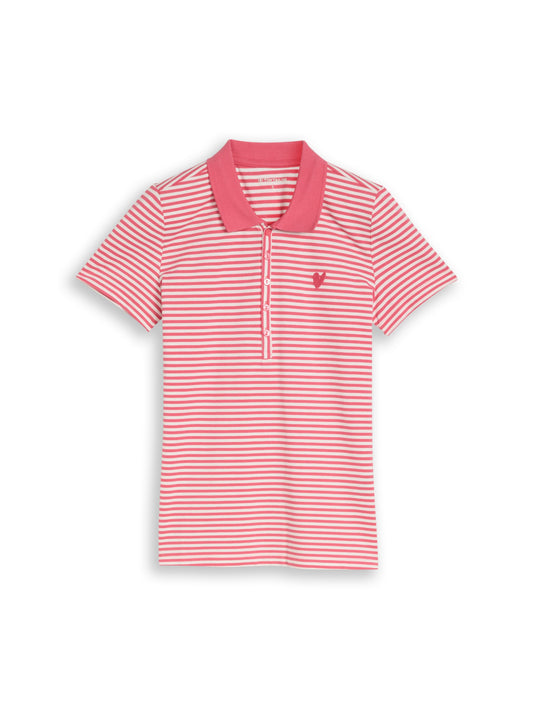 Piqué Poloshirt mit Streifenmuster