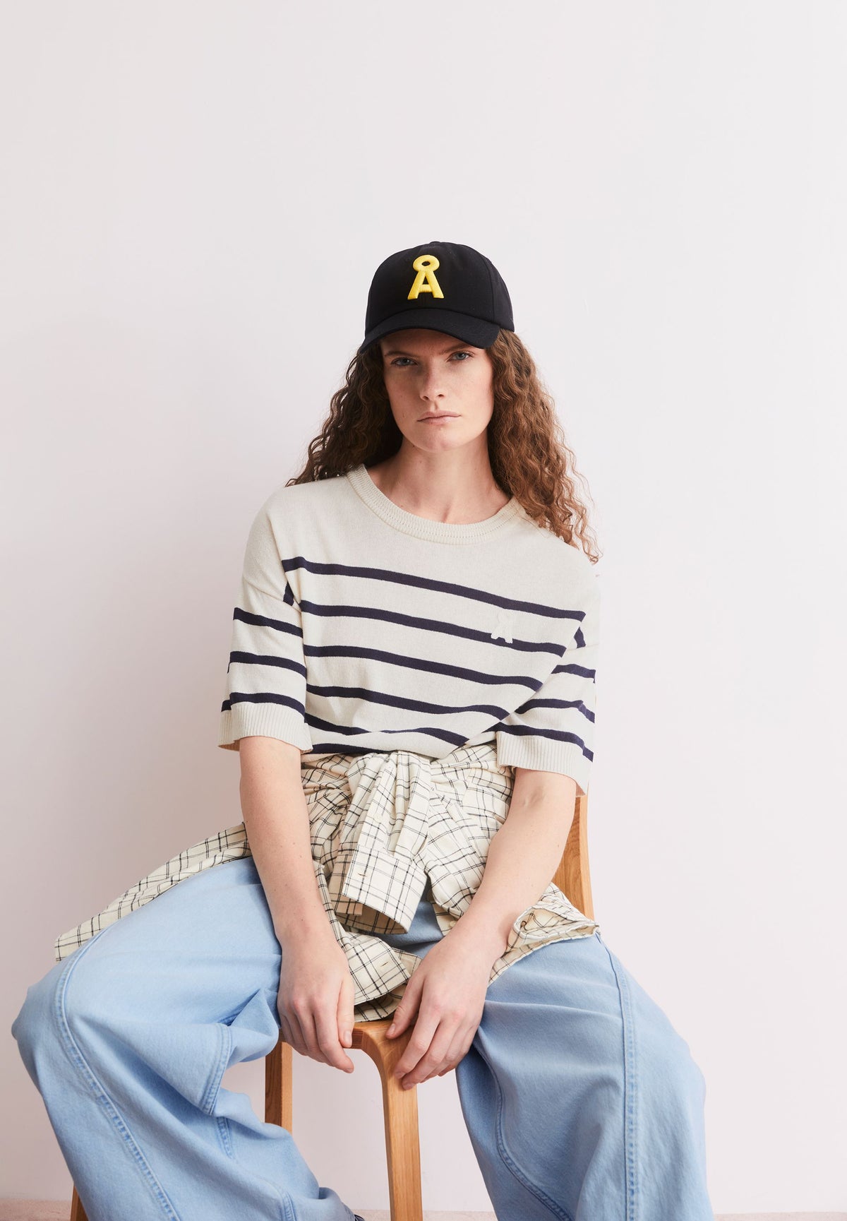 STRIPE LINEN BLEND SWEATER