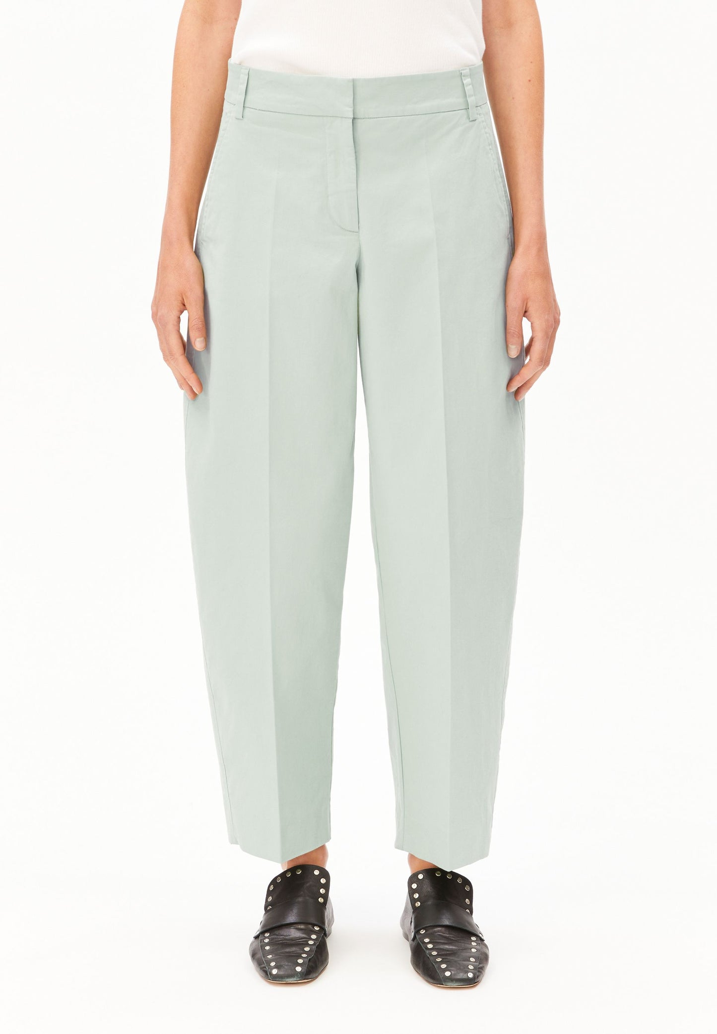 BARREL LEG TWILL PANT