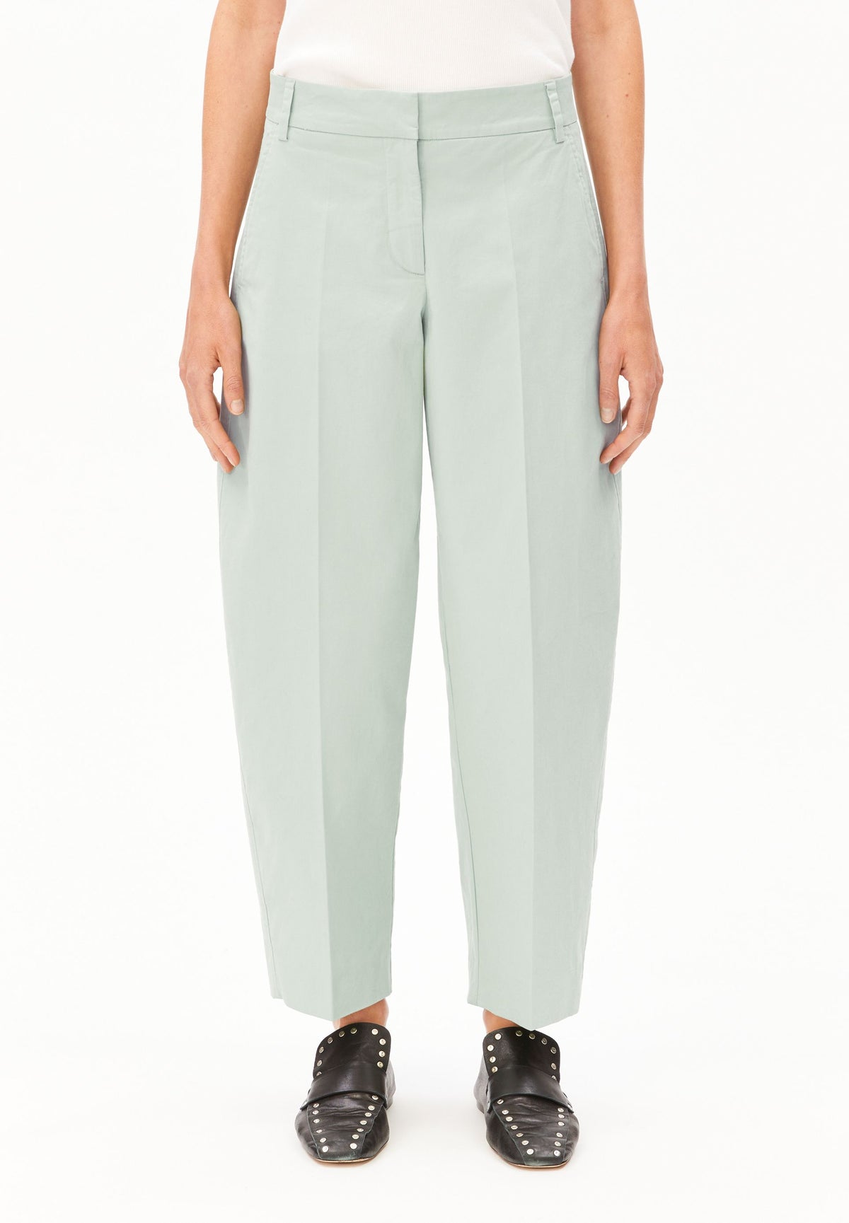BARREL LEG TWILL PANT