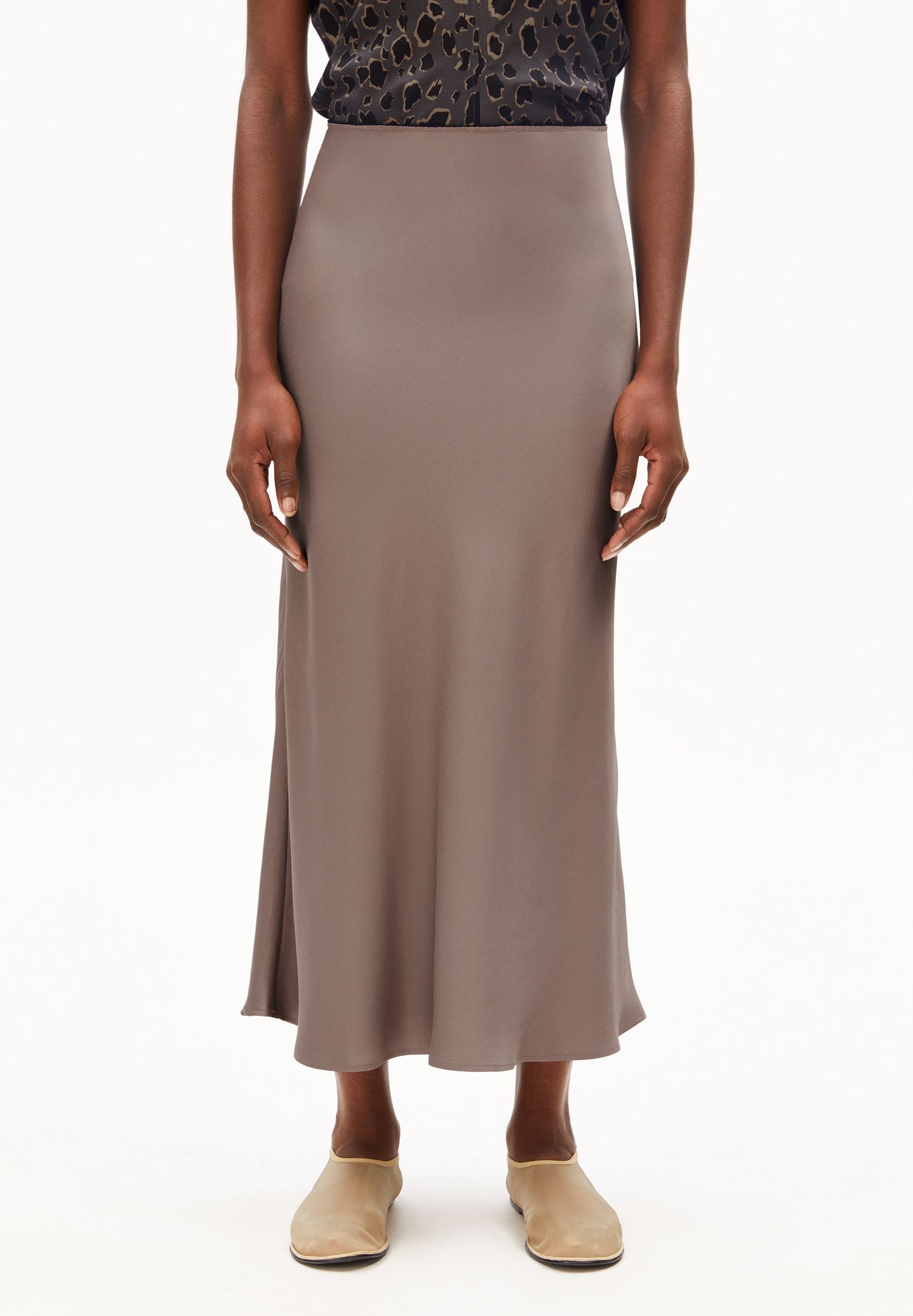 LENOVAA SATIN SLIP-SKIRT