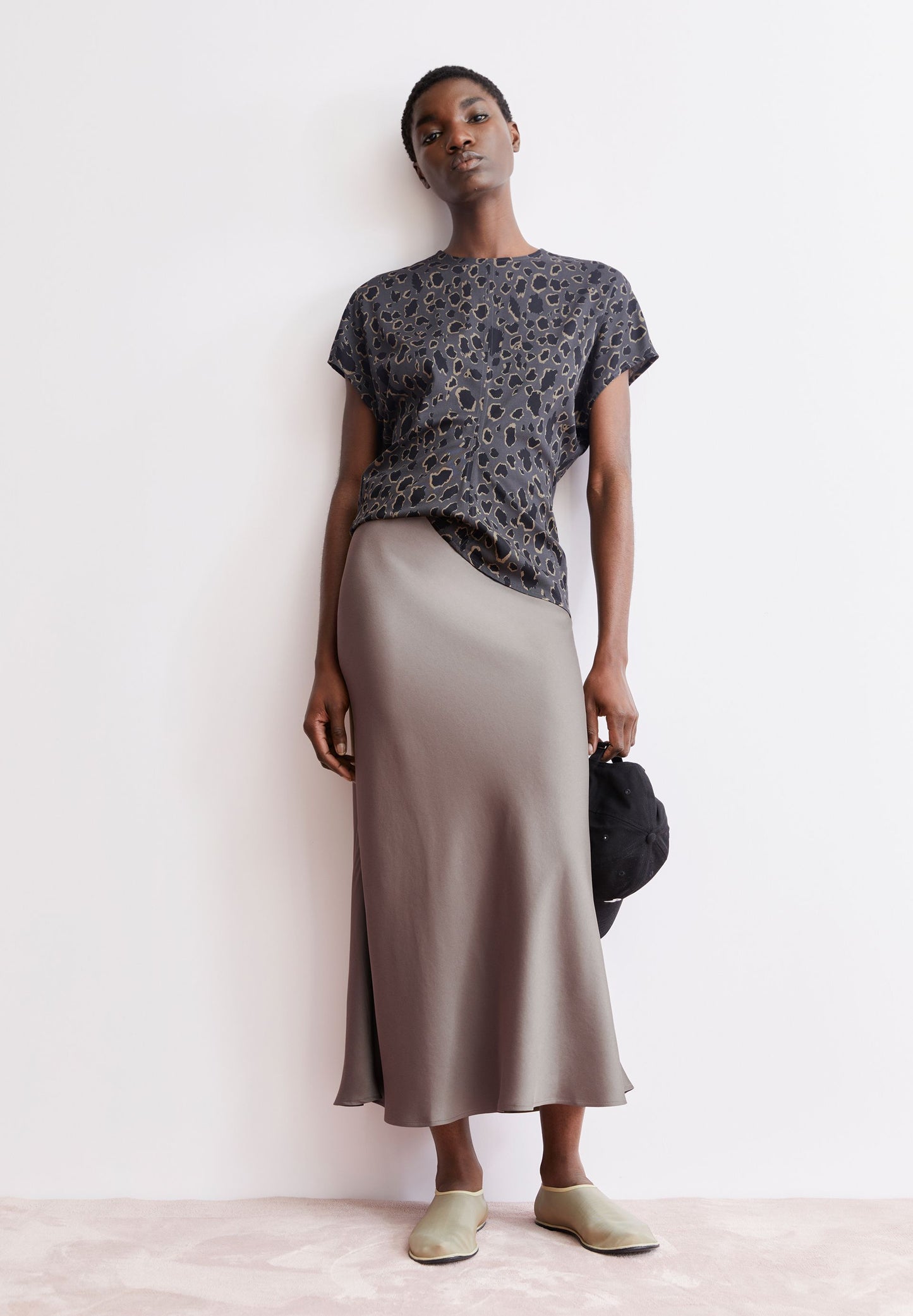 LENOVAA SATIN SLIP-SKIRT