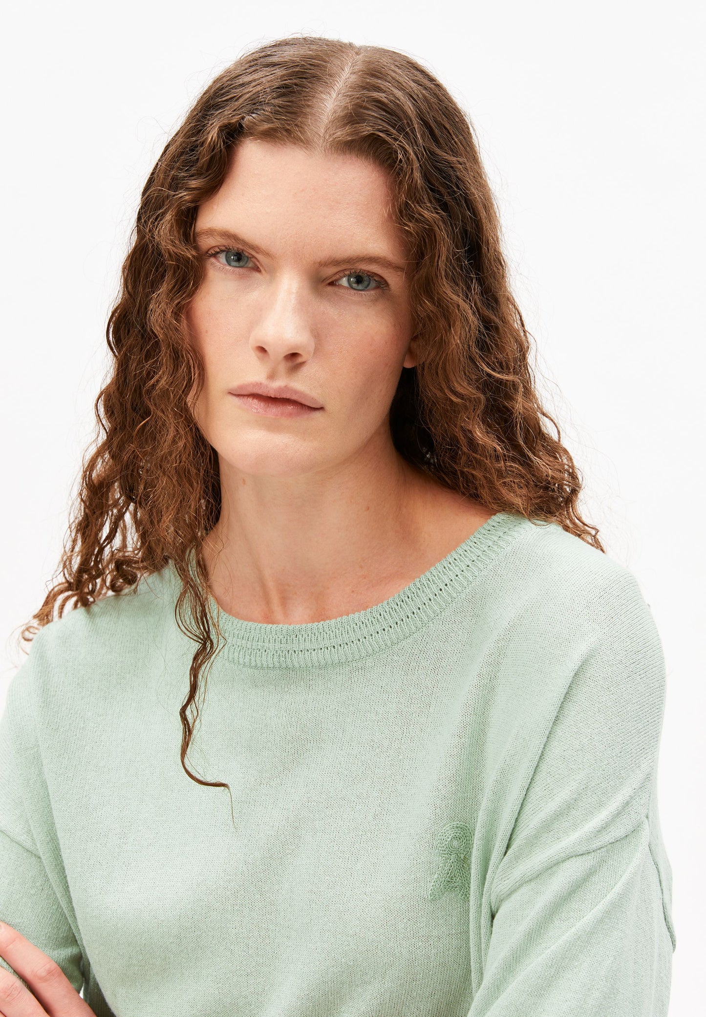 S SL LINEN BLEND KNIT SWEATER