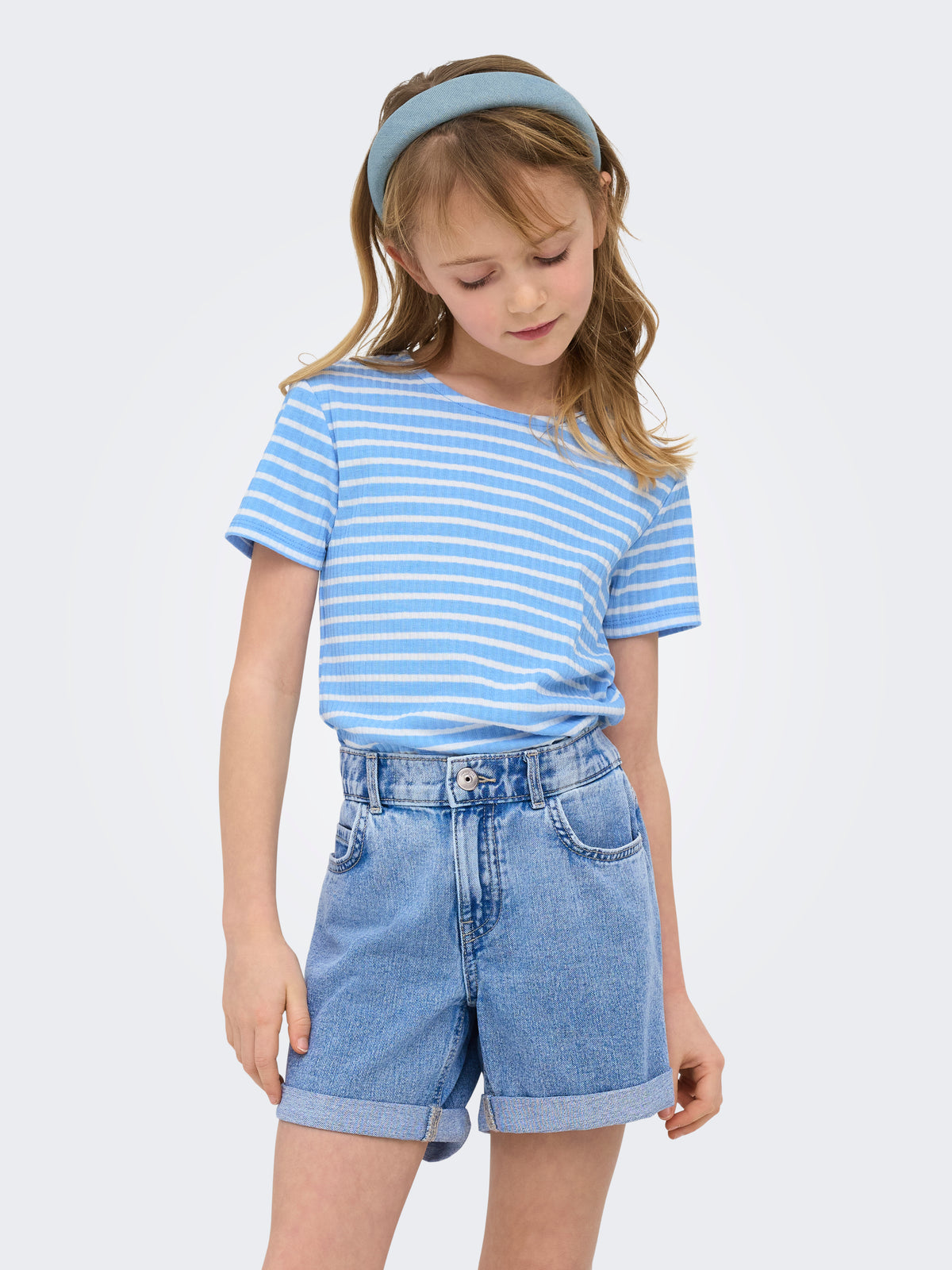 KOGNELLA STRIPED S/S O-NECK TOP JRS NOOS