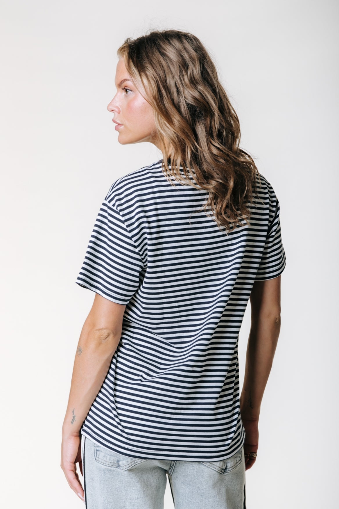 Striped Logo Loosefit Tee
