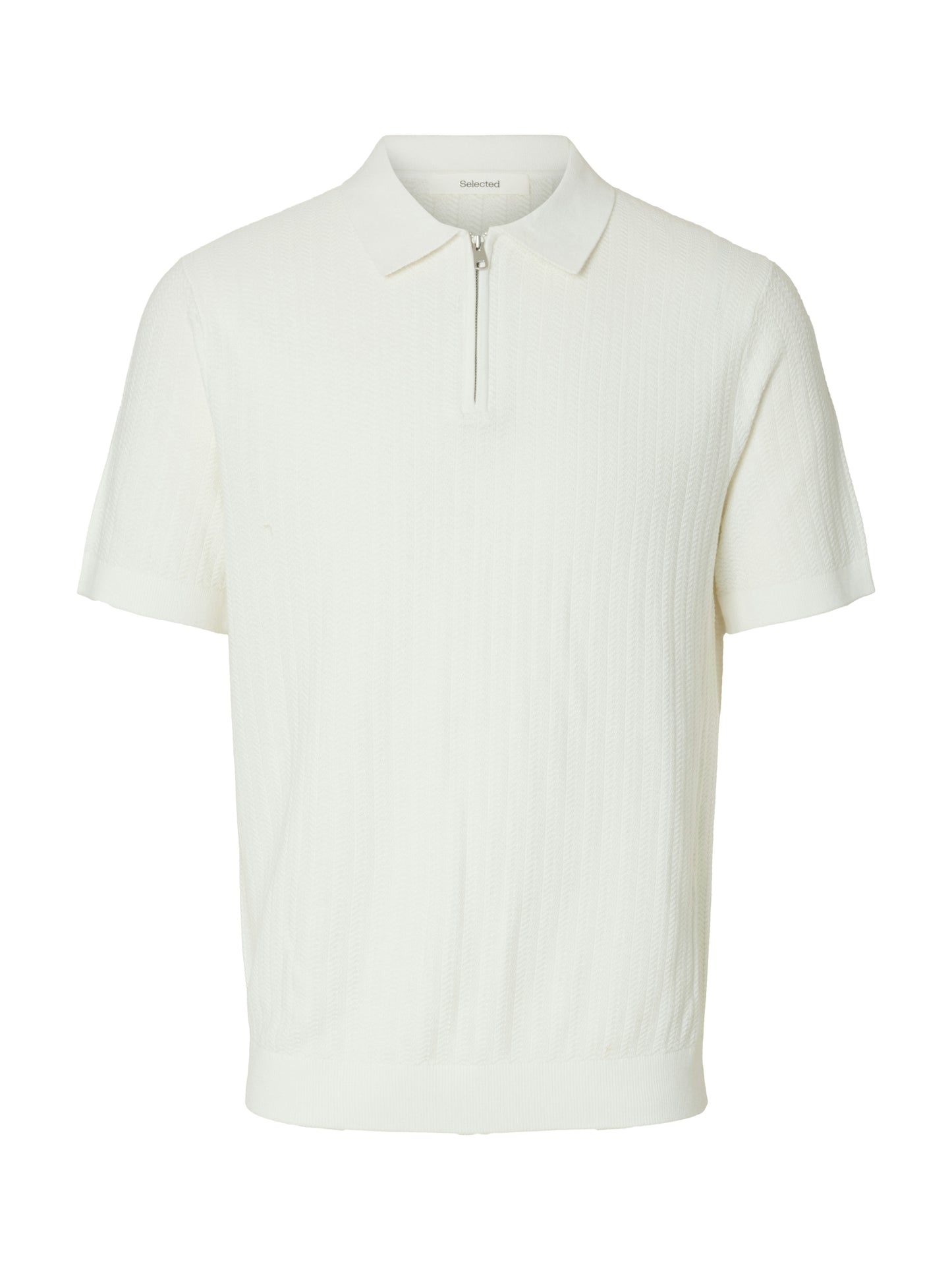 SLMCRAN SS KNIT STRUCTURE ZIP POLO NOOS