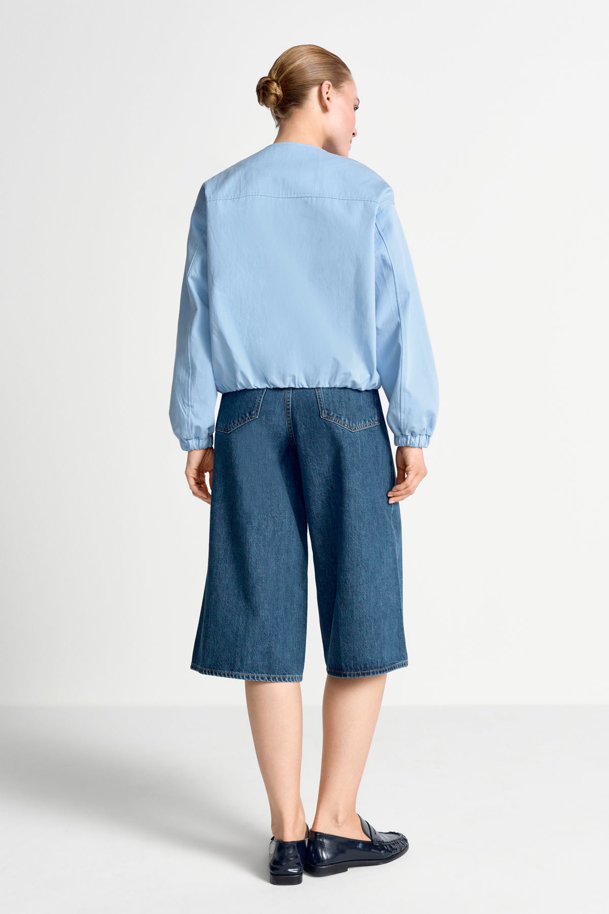 Buttoned cotton blouson