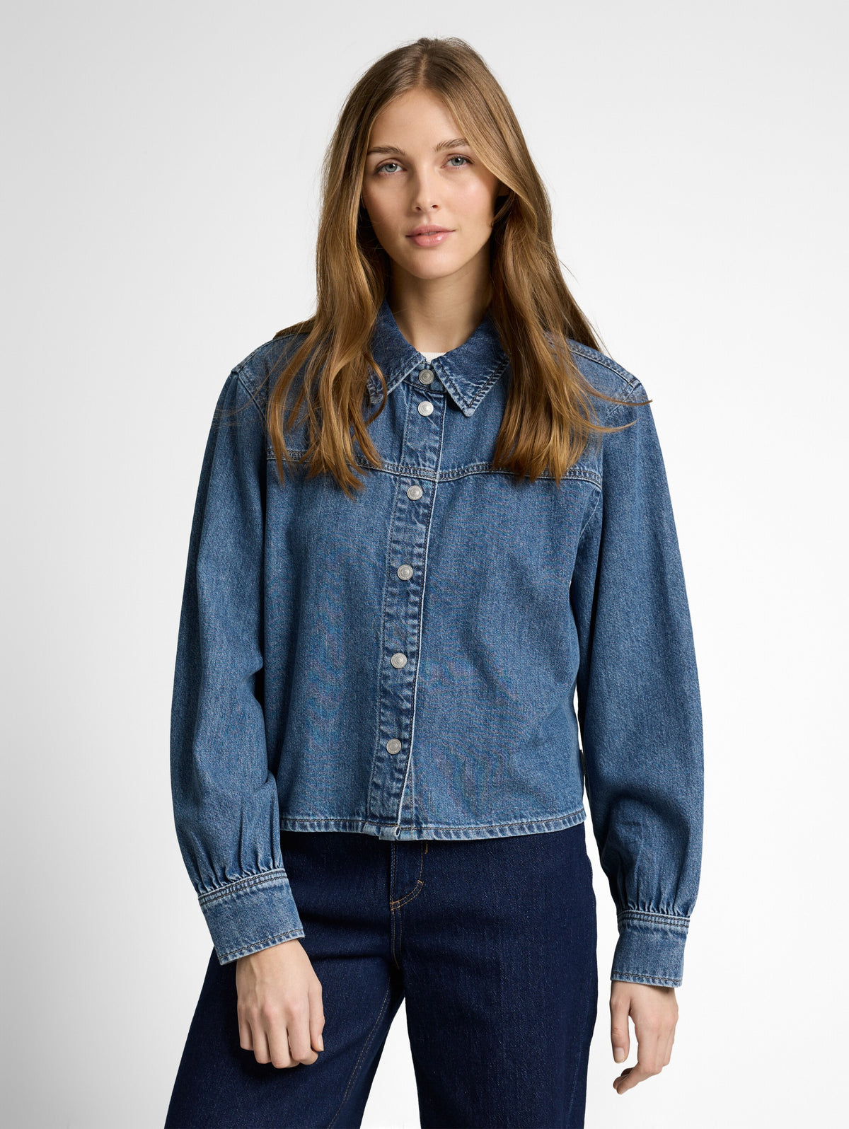 Boxy Fit Jeanshemd