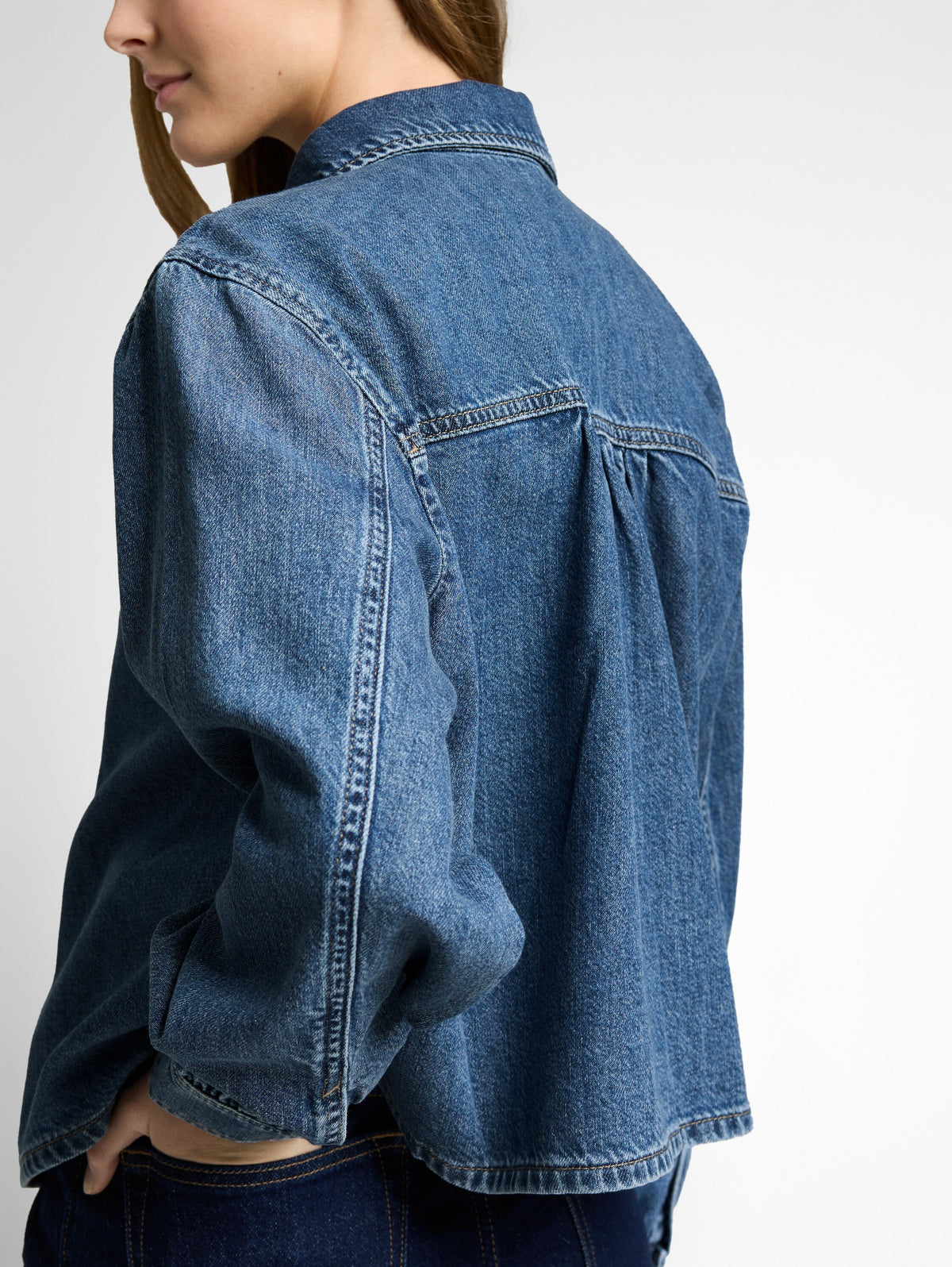 Boxy Fit Jeanshemd