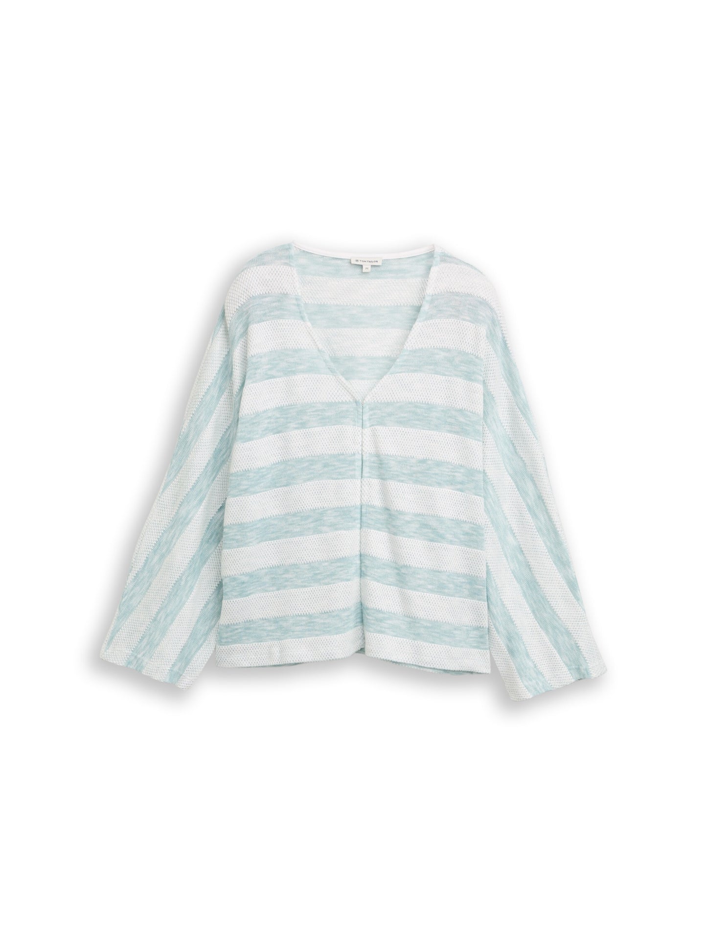 Cardigan mit V-Ausschnitt und Streifenmuster