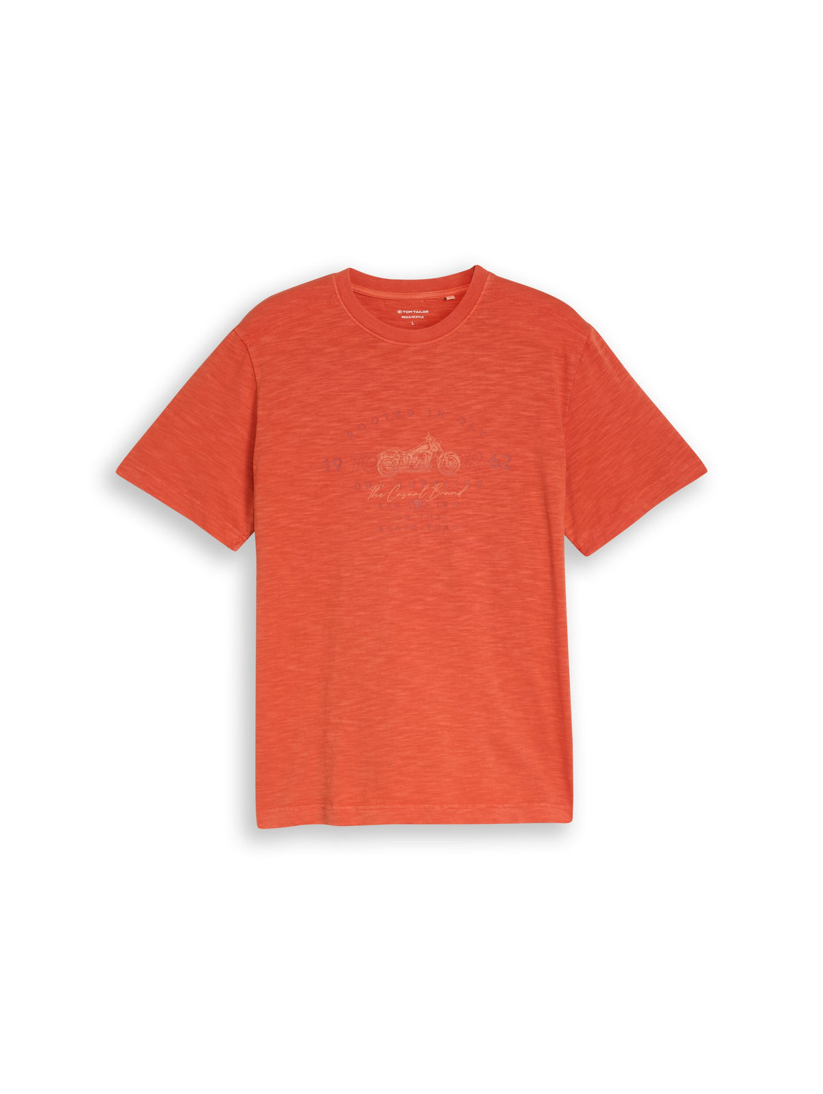 T-Shirt in Melange-Optik mit Print