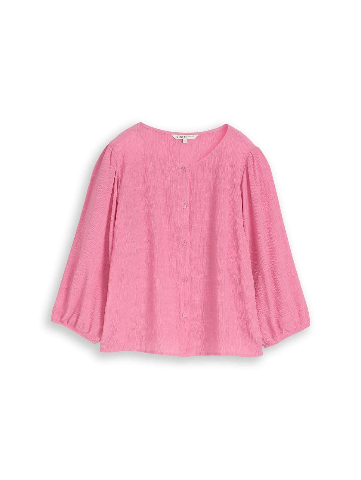 Crinkle Bluse mit Knopfleiste