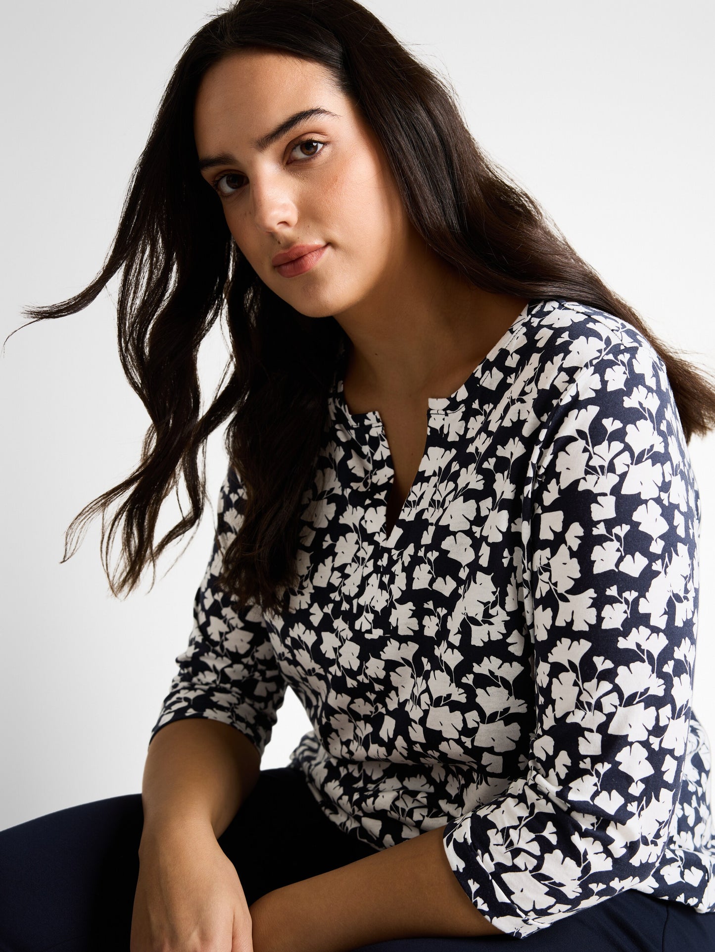 Plus Size - Langarmshirt mit Muster