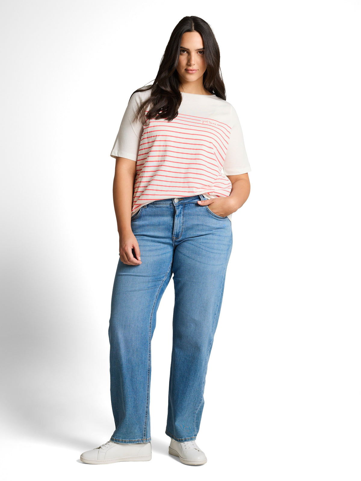 Plus Size - T-Shirt mit Streifenmuster