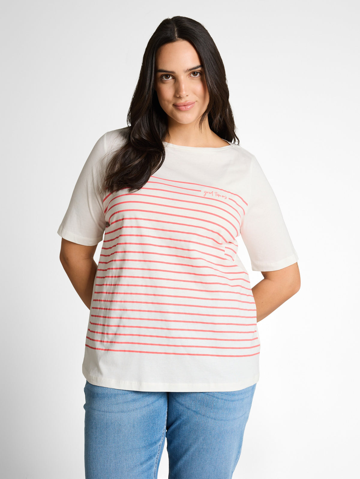 Plus Size - T-Shirt mit Streifenmuster