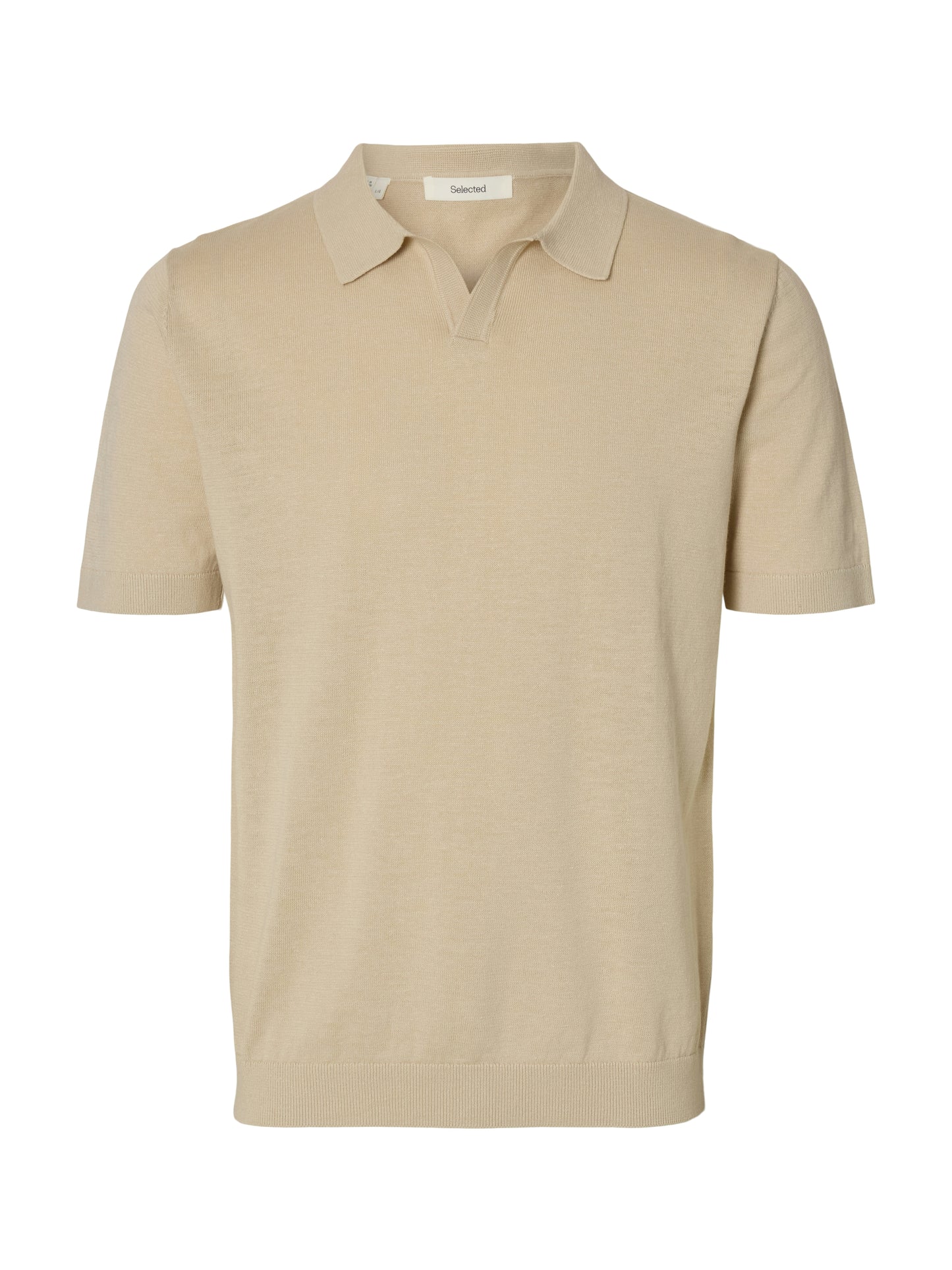 SLHMATTIS SS LINEN BLEND OPEN POLO NOOS