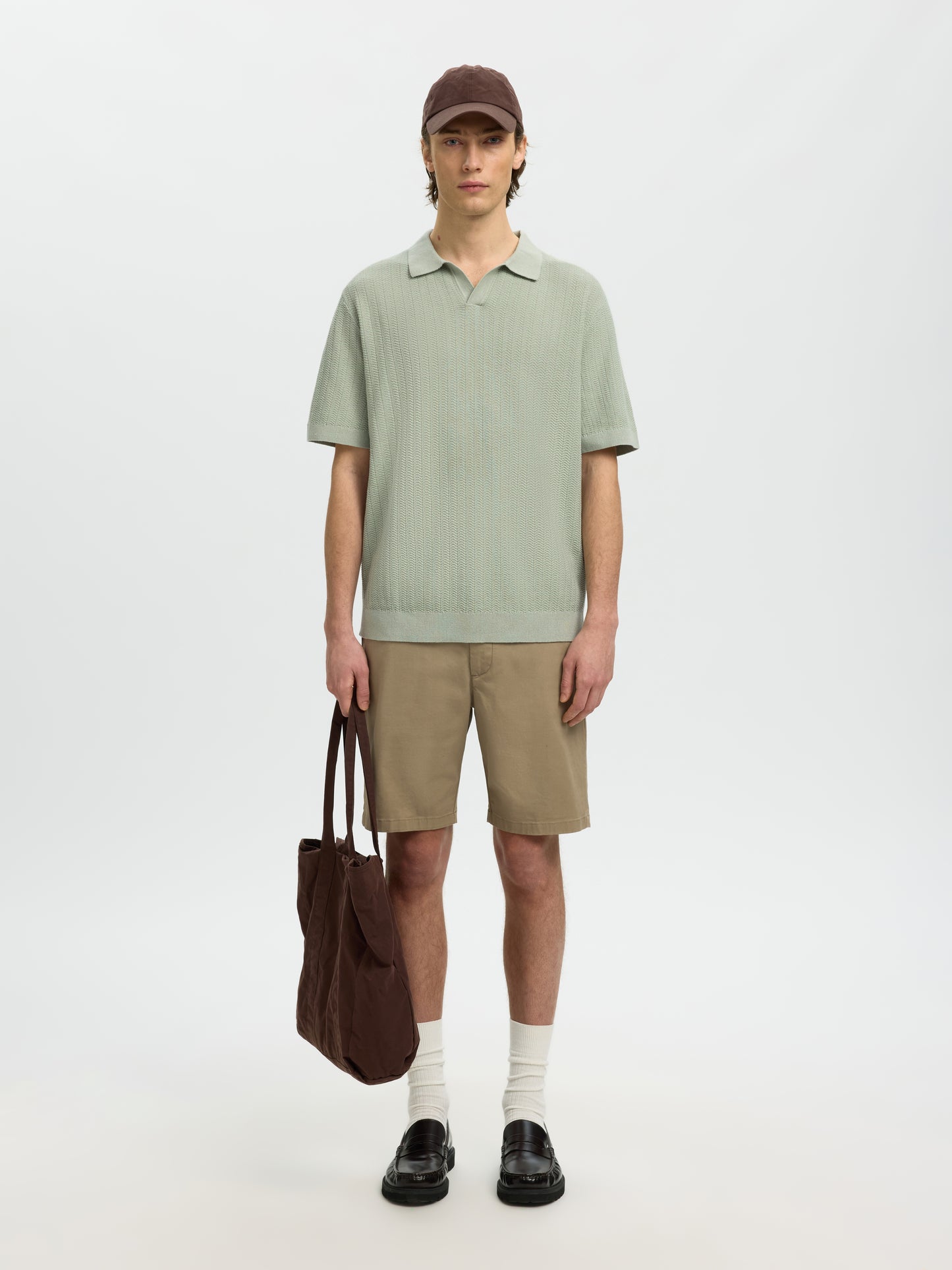 SLHMATTIS SS LINEN BLEND STRUC POLO NOOS