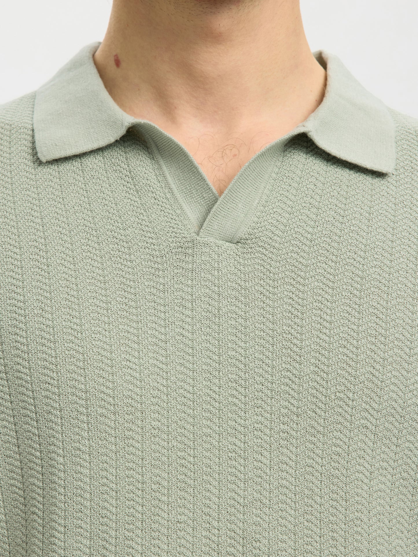 SLHMATTIS SS LINEN BLEND STRUC POLO NOOS