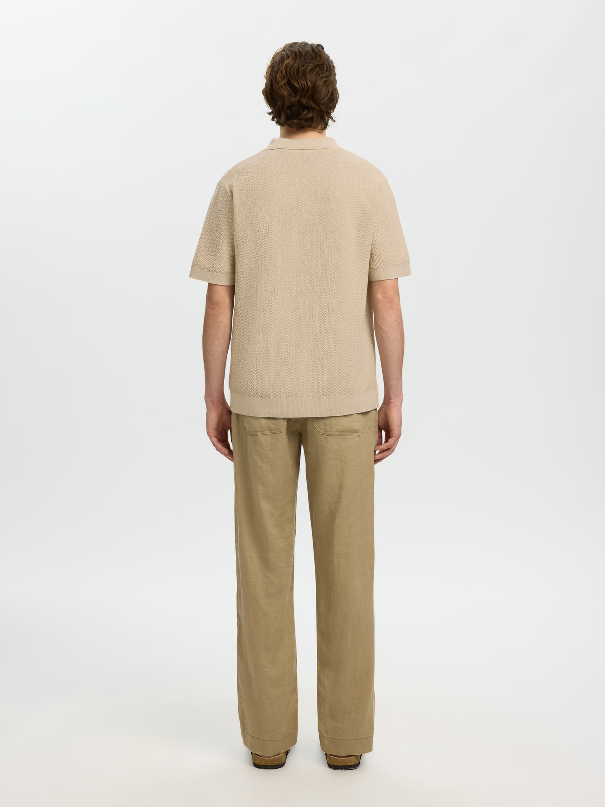 SLHMATTIS SS LINEN BLEND STRUC POLO NOOS