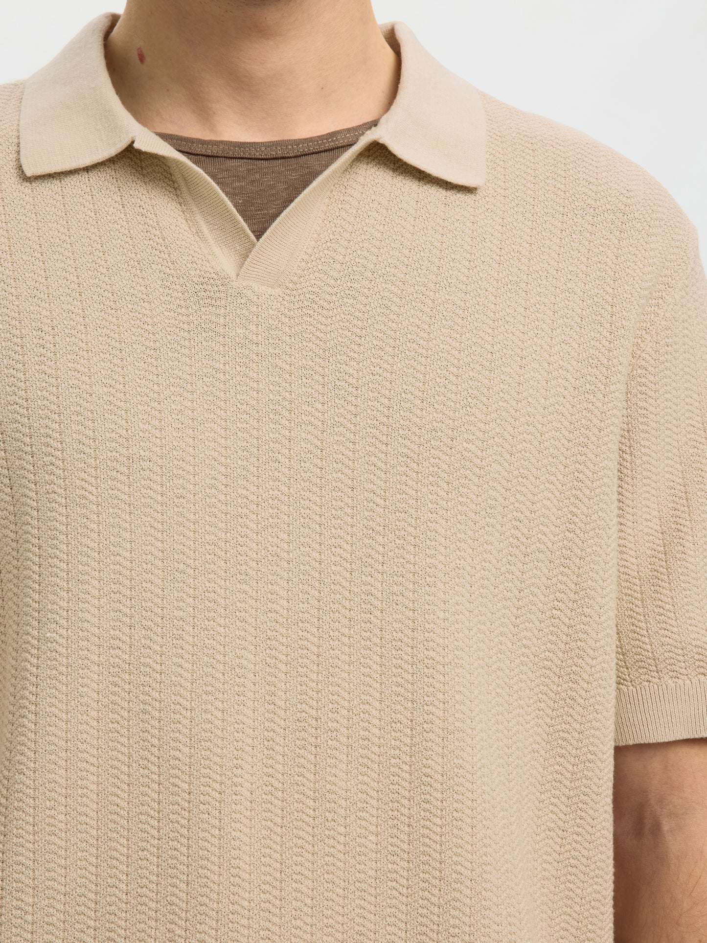 SLHMATTIS SS LINEN BLEND STRUC POLO NOOS