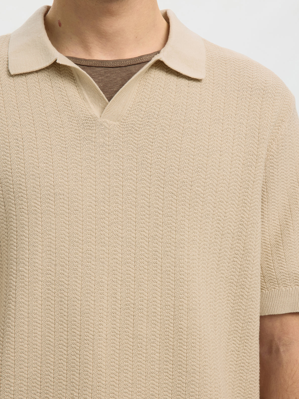 SLHMATTIS SS LINEN BLEND STRUC POLO NOOS