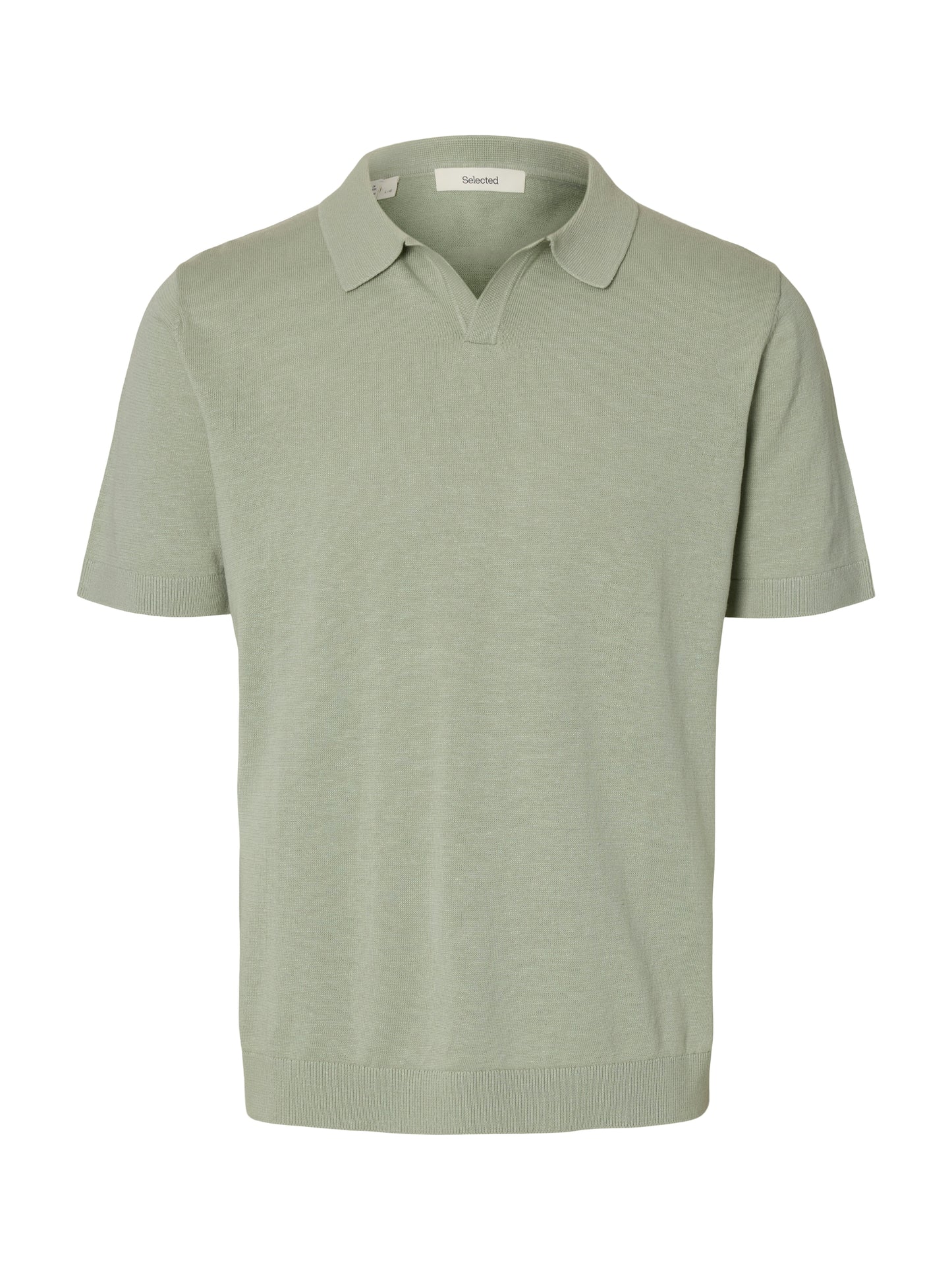 SLHMATTIS SS LINEN BLEND OPEN POLO NOOS