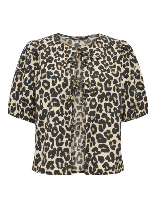 ONLJENNA S/S TIE 2-WAY TOP WVN NOOS